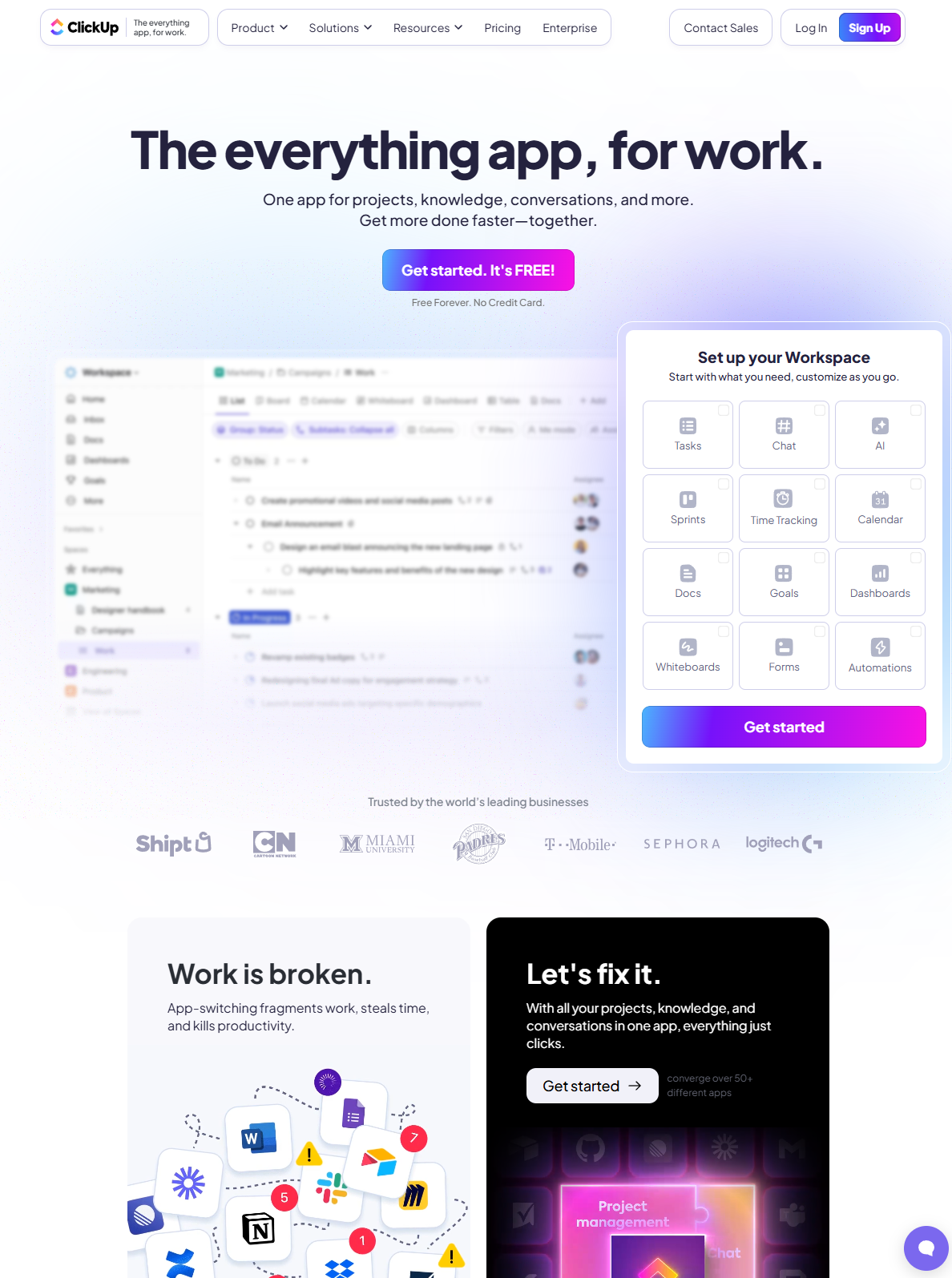 ClickUp Dashboard
