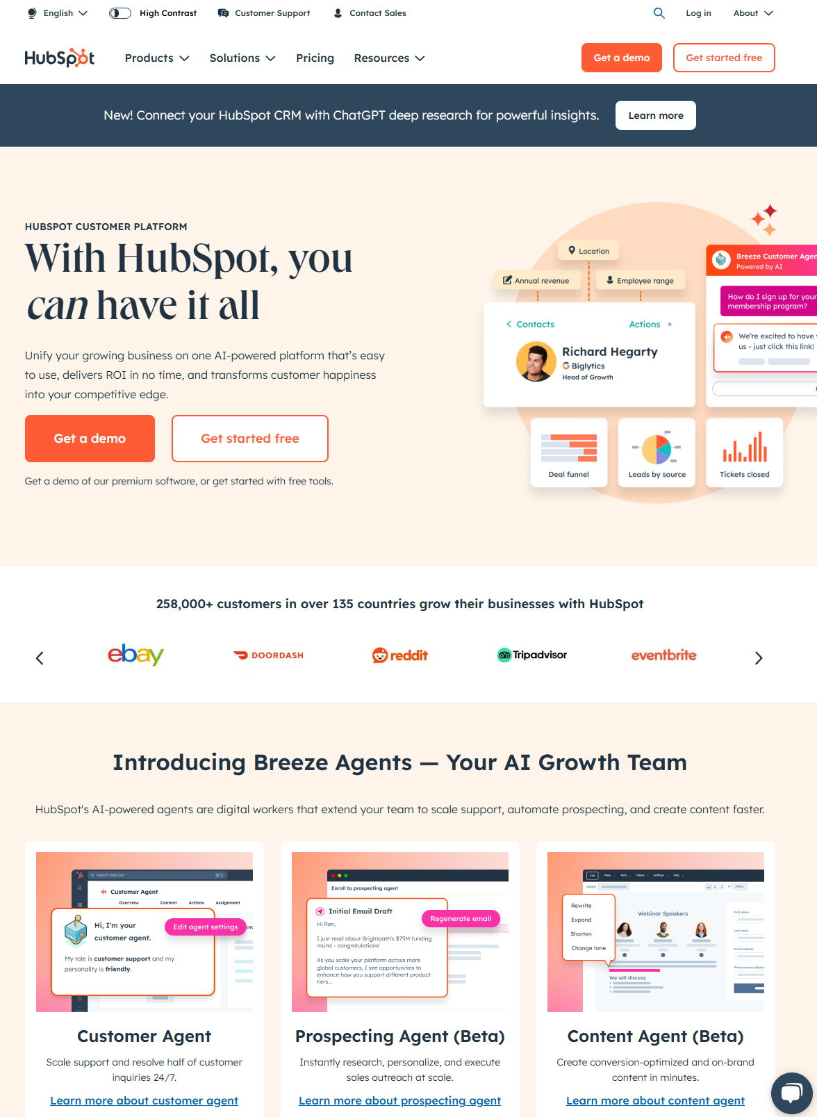 HubSpot Dashboard